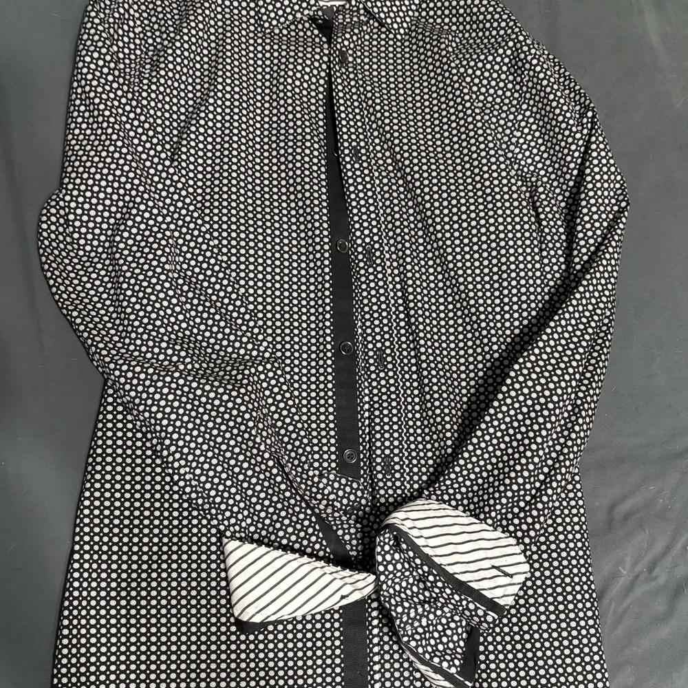Express Black and White Mens Dress Shirt